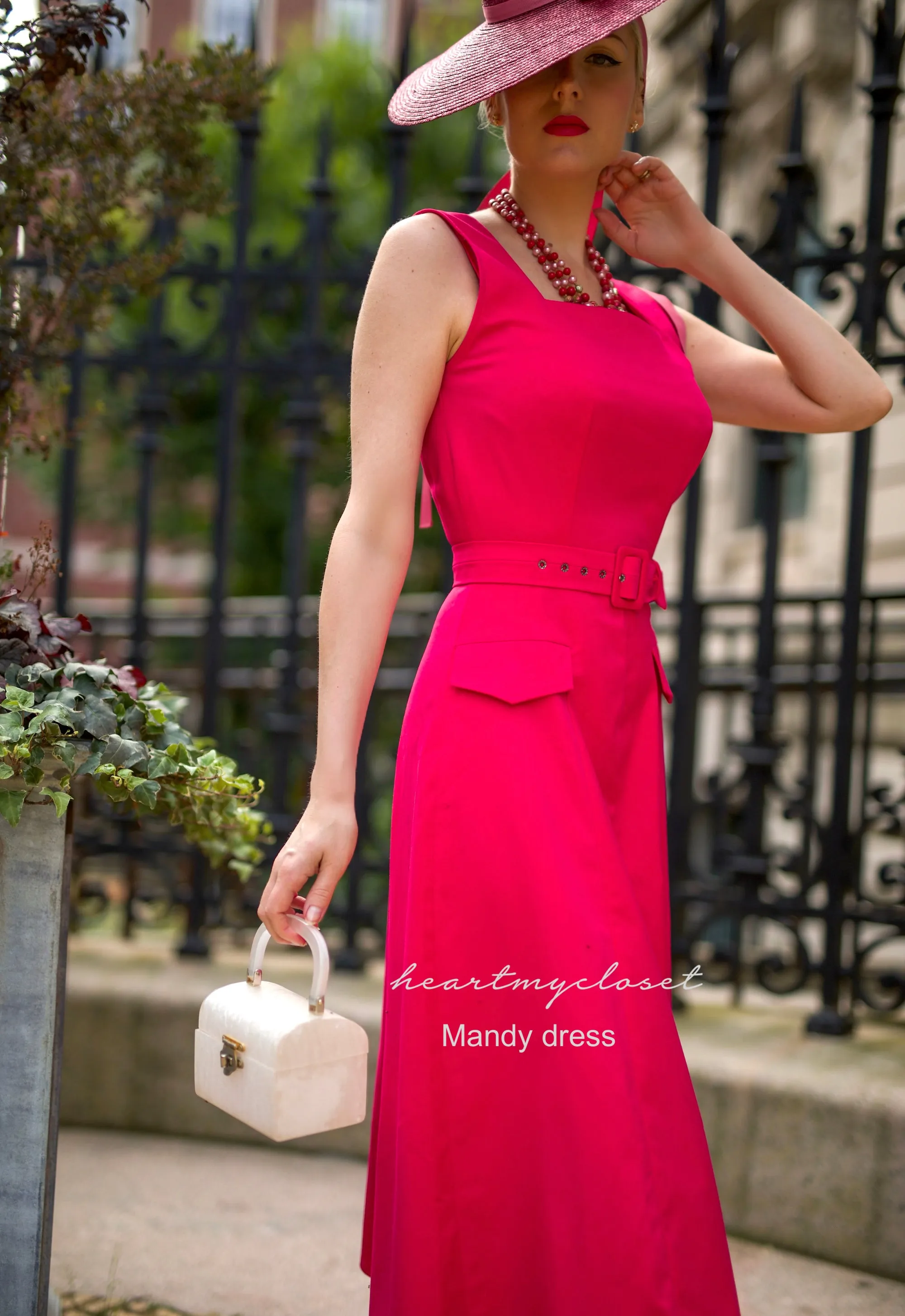 Mandy - Square Neck Midi Dress celeb inspired