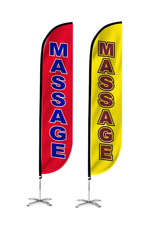 Massage Feather Flag