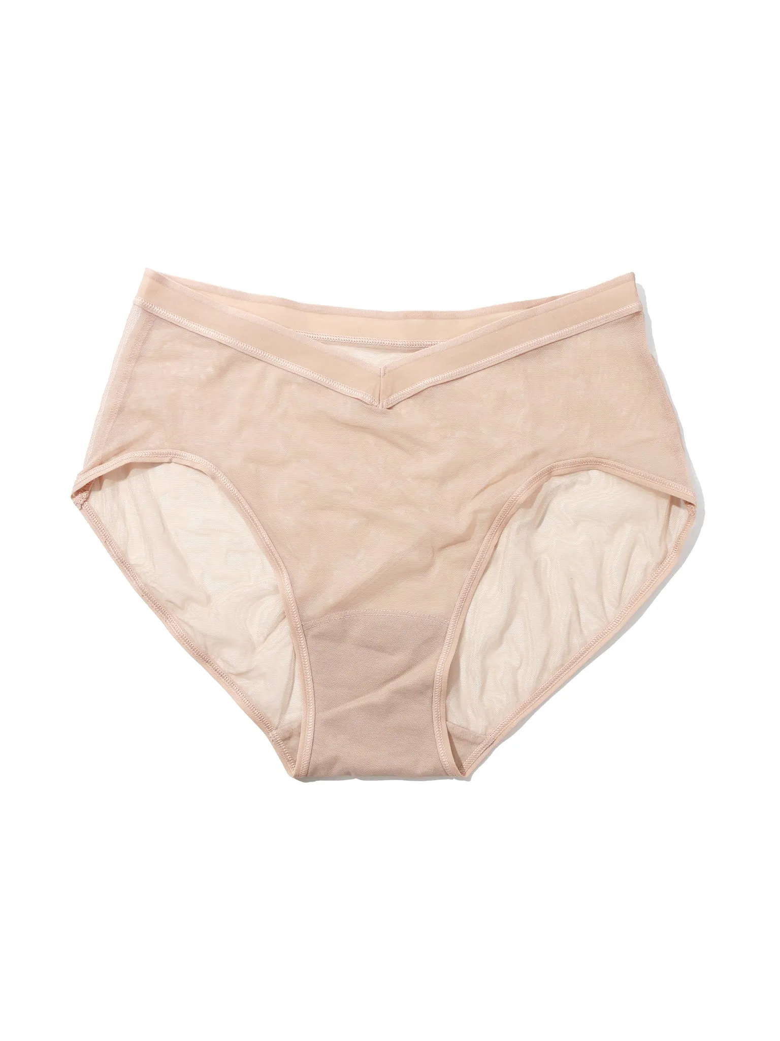 Mesh High Cut French Brief Chai