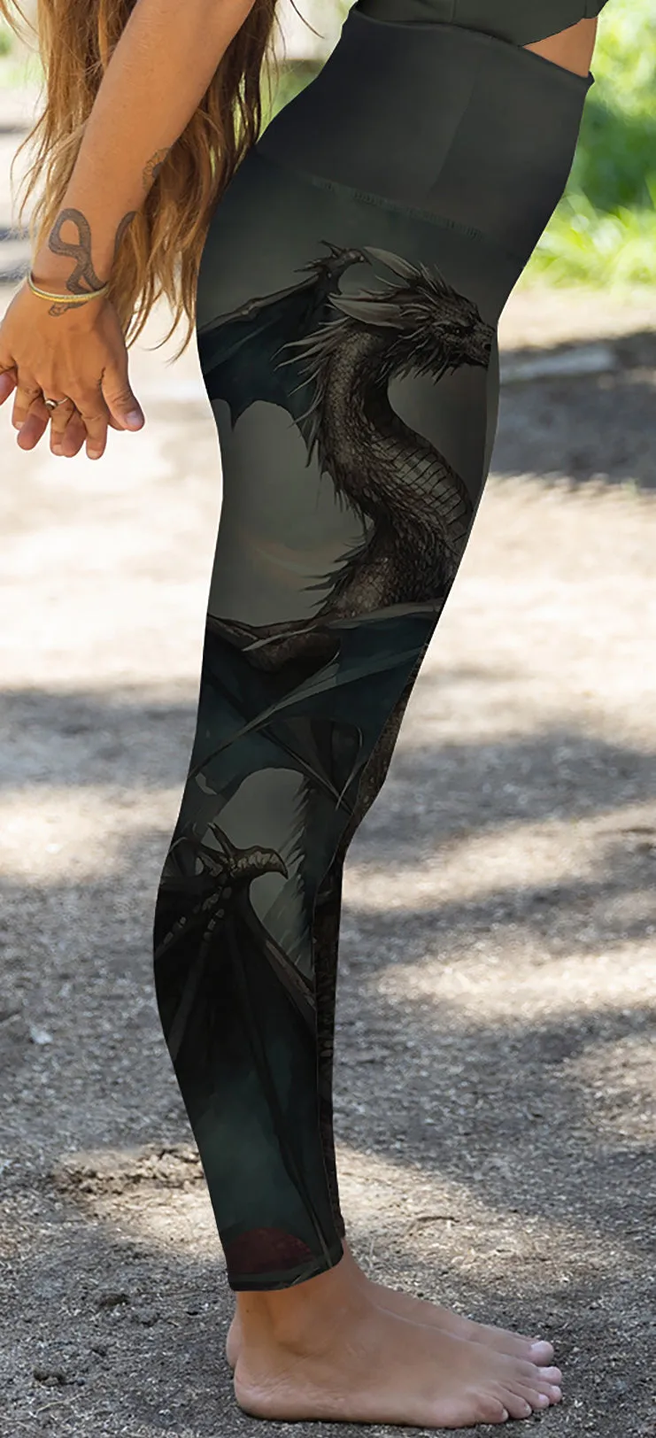 Mia -  Agave  - Magestic Dragon - 7/8 Legging (High-Waist) - LIMITED EDITION