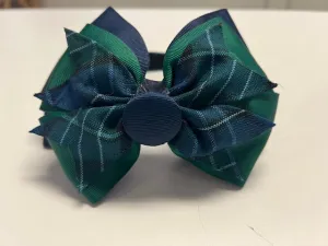 NEW CCA Layered Bow on Plaid Headband