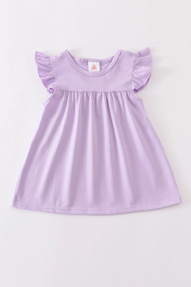 Purple Basic Ruffle Top