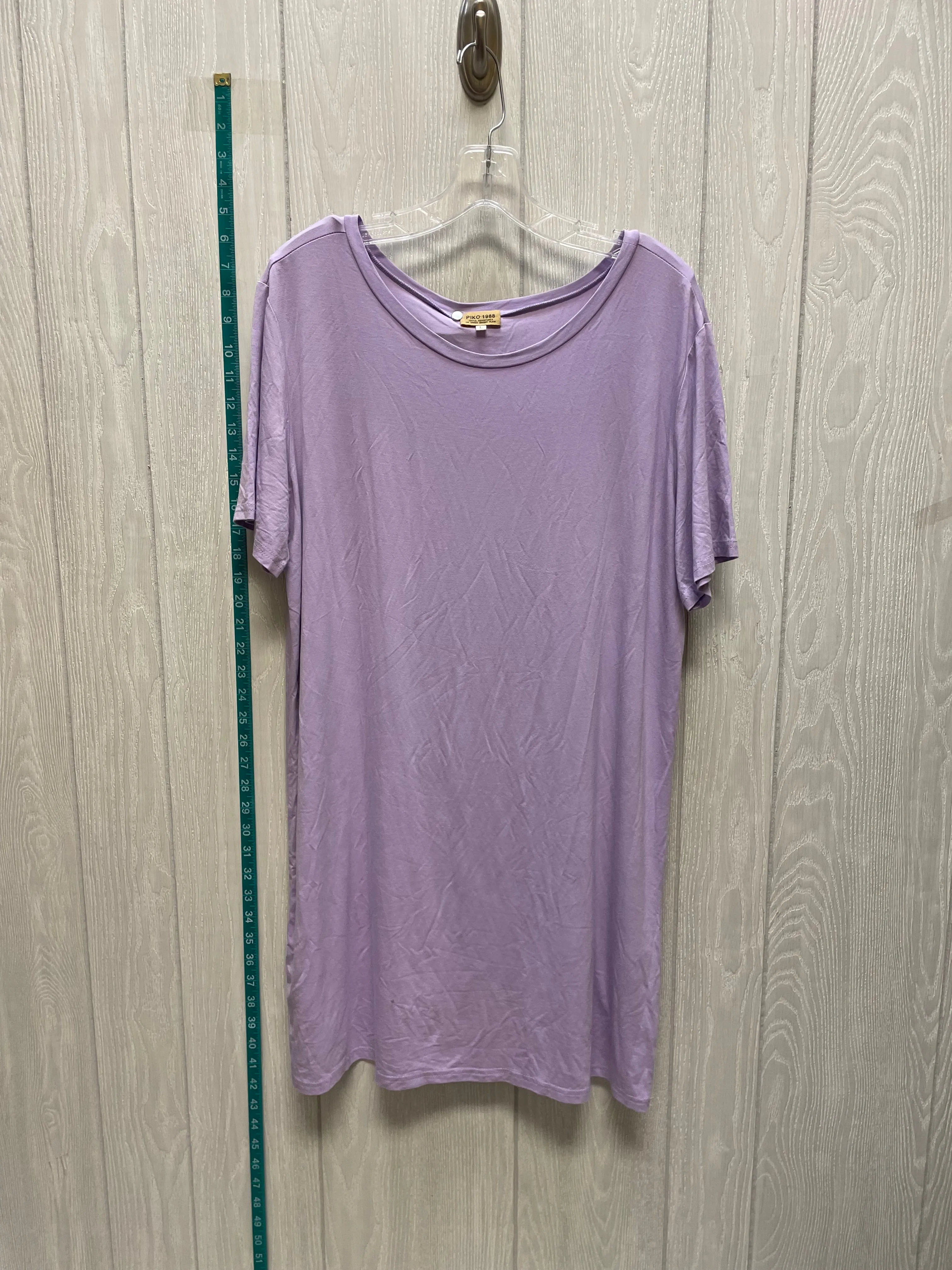 Purple Dress Casual Short Piko, Size L