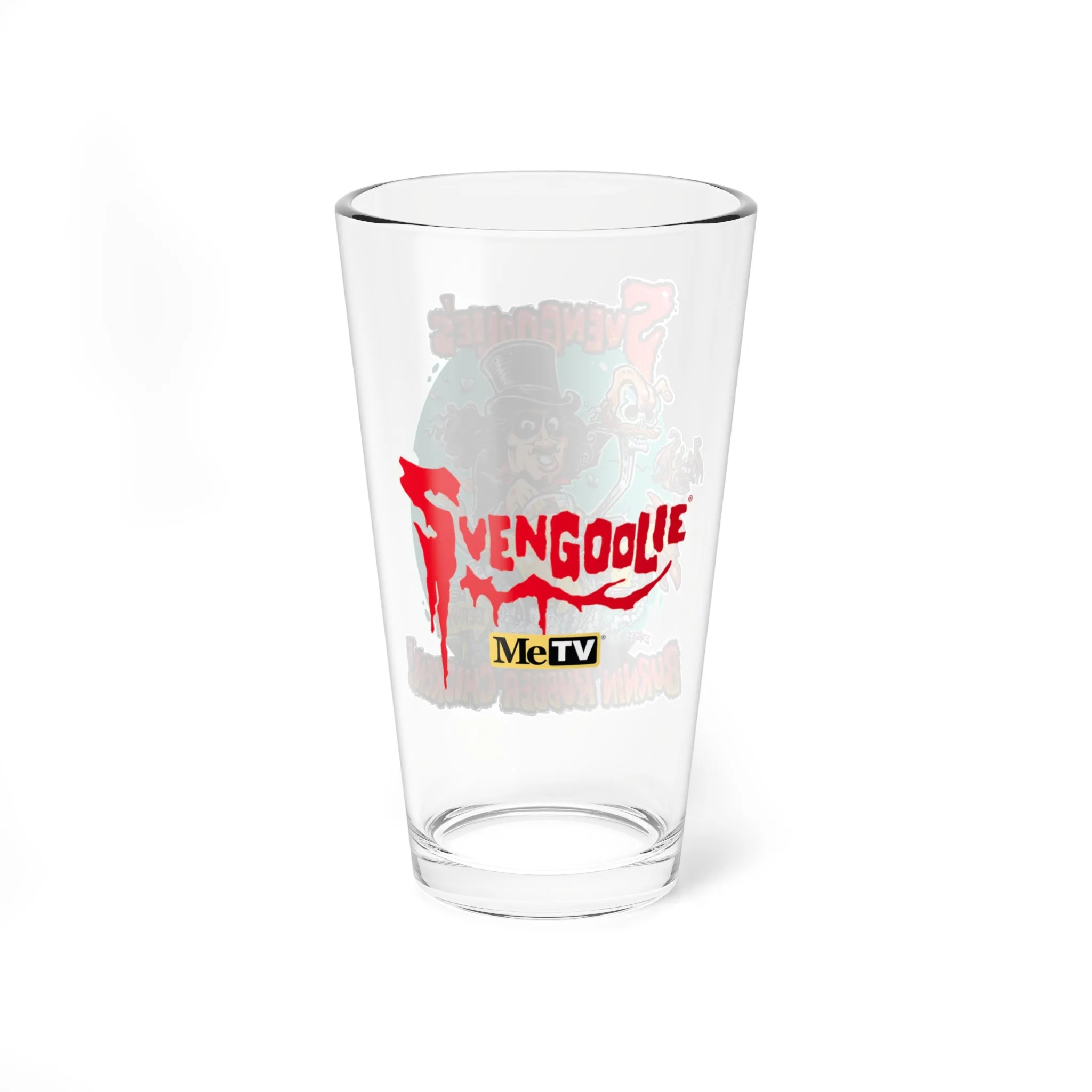 "Burnin' Rubber Chicken" Svengoolie® Pint Glass by Jim Engel