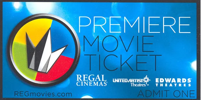 Regal Cinemas "Admit One" Card