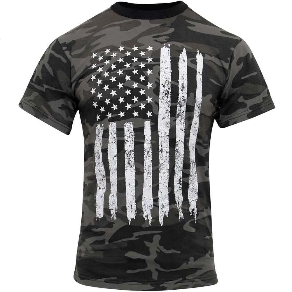 Rothco Mens Camouflage US Flag T-Shirt