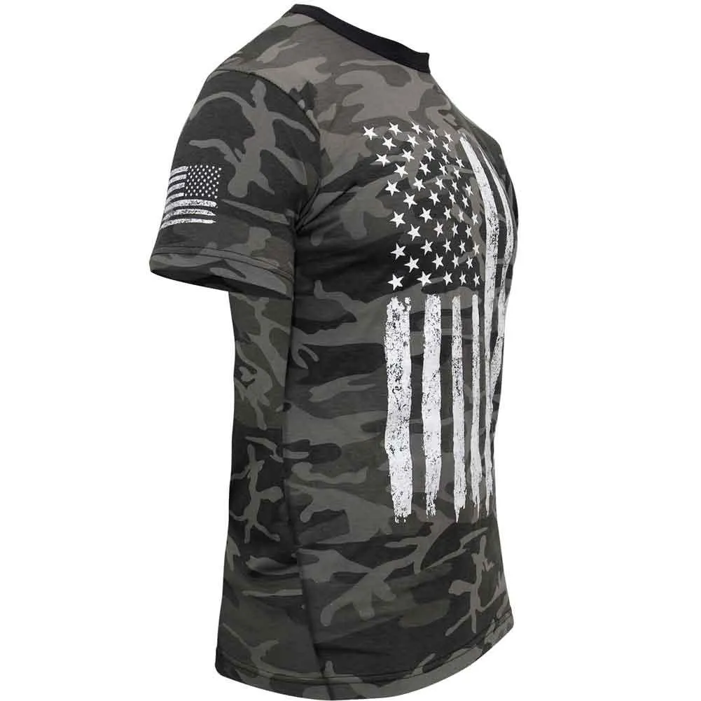 Rothco Mens Camouflage US Flag T-Shirt