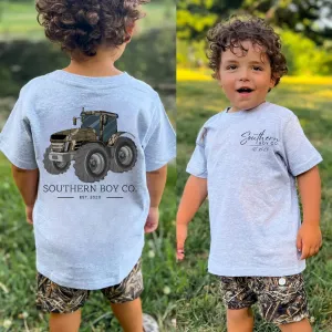 (SHORT) SBC Camouflage Tractor Short Sleeve Kids Tee