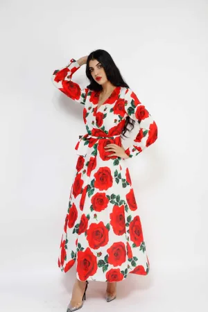 SLIT ROSE SEXY LONG DRESS 1073MS