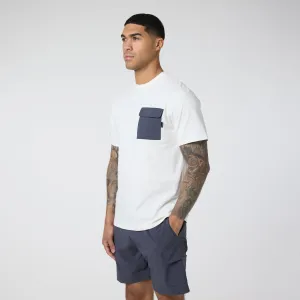 Tech Pocket T-Shirt & Cargo Short Set | Off White/Charcoal